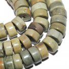 6mm Silver Leaf Heishi Gemstone loose Beads