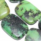 25mm Natural Green Australian Jade Rectangle Gemstone Loose Beads 5pc