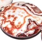30mm natural moscow agate coin gemstone loose beads