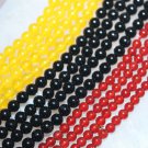 2mm 3mm 4mm Agate Round Yellow Onyx Red Mixed color  gemstone jewelry beads 15"