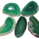 Freesize Slab Green Agate Gemstone Loose Beads