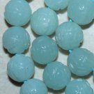 8mm Amazonite Caved Round gemstone loose beads