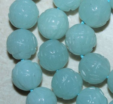 8mm Amazonite Caved Round gemstone loose beads