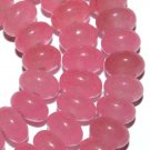 6x4mm abacus pink jade gemstone loose bead