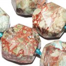 25mm Faceted Rainfores Jasper gemstone loose beads