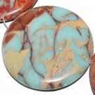 54mmmm turquoise coin variscite diaspro gemstone Pendant beads