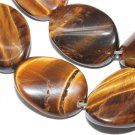 20mm Tiger Eye Oval Loose Beads