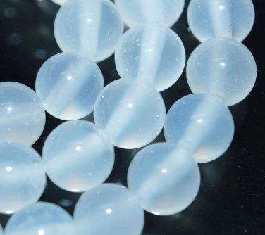 10mm round agate white gemstone loose beads