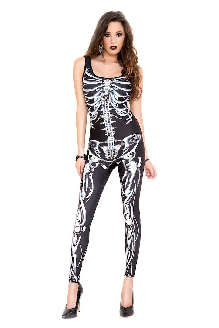 Sku 70790 3D Skeleton Bodysuit Costume Size S/M