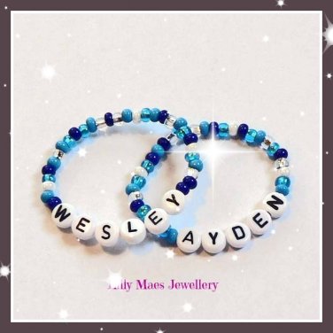 Boys Infants Toddler Bracelet ID Named Personalised Birthday Newborn gift