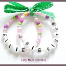 Big Sister Personalised named childrens bracelet girls pink gift charm