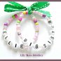 Big Sister Personalised named childrens bracelet girls pink gift charm