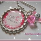 Girls kids teen ballet initial personalised necklace ballet princess gift charm