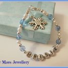 Girls ladies personalised named frozen inspired elsa stocking filler gift charm