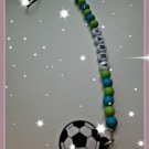 Boys Blue Green Personalised Phone, DS, Bag, Lunch Box Charm Add Name Gift