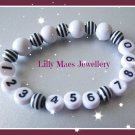 Telephone number lost safety boys girls bracelet name jewellery charm gift