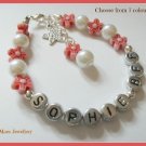 Girls Personalised BFF Best Friend Mate Friendship Name Charm Bracelet Gift