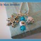 Personalised frozen inspired necklace birthday stocking filler girls favor charm