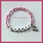 Girls teen toddler pink love to skate bracelet ice skating gift charm birthday