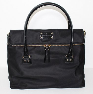 NWT KATE SPADE BASIC NYLON CARMEN CORVERTIBLE PURSE BAG BLACK