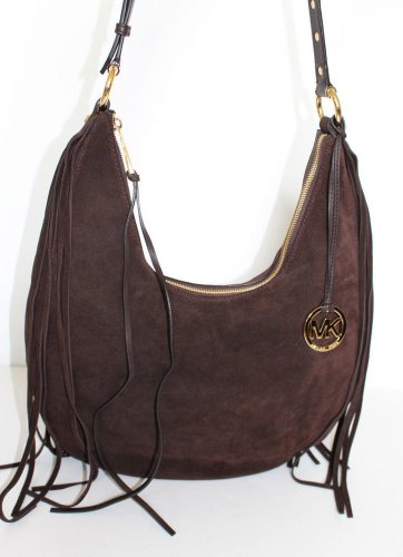 NWT MICHAEL KORS RHEA LARGE SLOUCHY LEATHER SHOULDER BAG CHOCOLATE