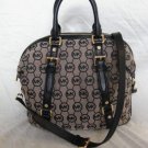 NEW MICHAEL KORS MONOGRAM JACQUARD MD SATCHEL BAG