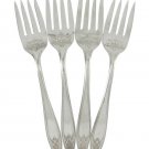 IS Princess Lady Doris Salad Forks Set 4 Silverplate 1929 Vintage Flatware Decorative Table Setting