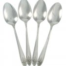 Vintage Silverplate Teaspoons Wm Rogers La Ronnie 1945 Atomic Flatware Set 4 Ornate Flower