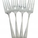 La Ronnie Silverplate Salad Forks Wm Rogers Set 4 Vintage Atomic Flatware Oneida Flower