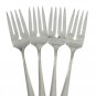 La Ronnie Silverplate Salad Forks Wm Rogers Set 4 Vintage Atomic Flatware Oneida Flower