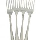1945 La Ronnie Silverplate Dinner Forks Set 4 Wm Rogers Oneida Ornate Flower Atomic Flatware
