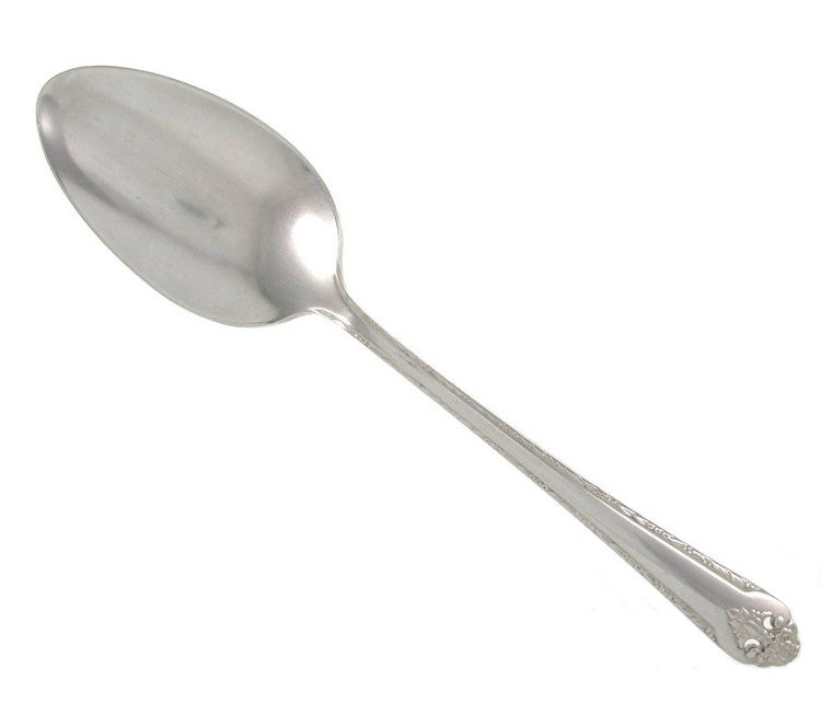 Silverplated Lovely Lady Oval Soup Spoon Serving Set 3 Holmes Edwars IS 1937 Retro Atomic Flatware