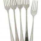 Holmes Edwars Lovely Lady Grille Salad Forks Set 5 Silverplate Vintage 1937 Atomic Flatware