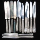 Dinner Knife Craft Lot 13 Silverplate Vintage Flatware Ornate Flower Altered Art