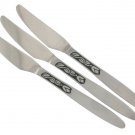 Tulip Time Dinner Knives Vintage Atomic Flatware Amefa Holland Flower Stainless Steel Set 3