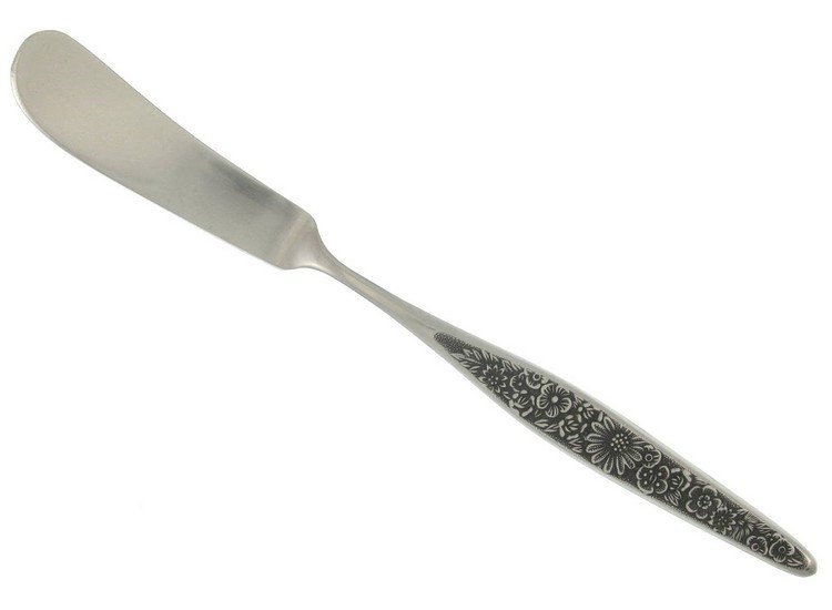 Japanese Flatware Spreader Butter Jelly Knife Interpur Jardinera Vintage Daisy Retro Mod