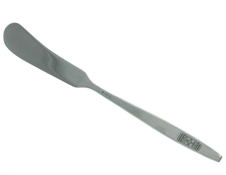 Stainless Flat Handle Spreaders Butter Knife Vintage Madeira Japan Set 4 Retro Mod Flatware