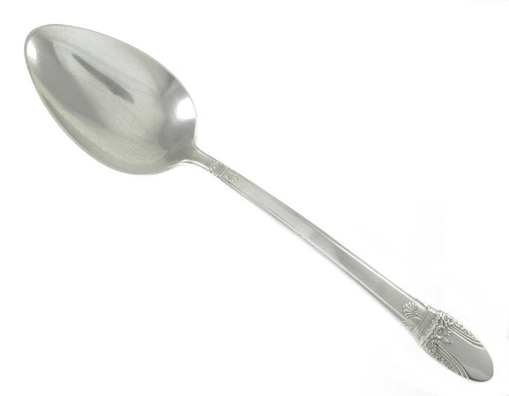 Rogers First Love Large Soup Spoon Dessert Place Serving Ornate Silverplate 1937 Flatware