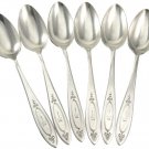 Silverplated Monogram Teaspoons Set 6 Letter T Oneida Adam 1917 Place Spoons Vintage Flatware
