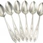 Silverplated Monogram Teaspoons Set 6 Letter T Oneida Adam 1917 Place Spoons Vintage Flatware