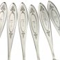 Silverplated Monogram Teaspoons Set 6 Letter T Oneida Adam 1917 Place Spoons Vintage Flatware