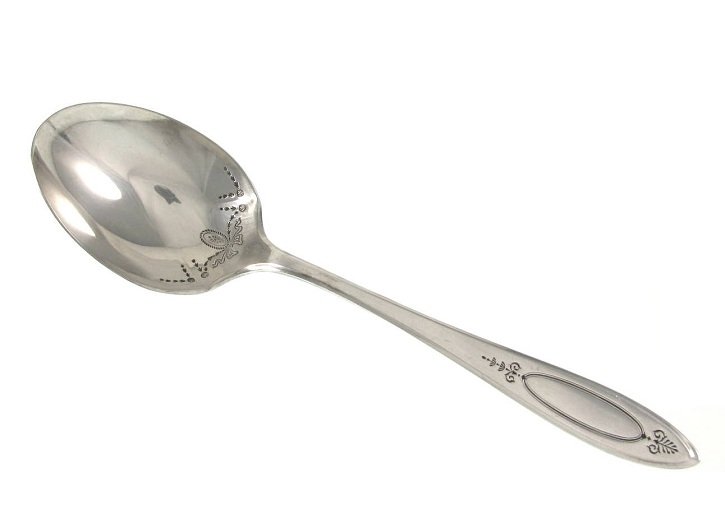 Ornate Silverplated Sugar Spoon Oneida Adam Decorative Bowl Vintage Serving Flatware 1917