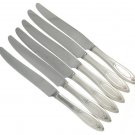 Monogrammed Dinner Knives T Silverplate Oneida Adam 1917 Vintage Flatware Ornate Elegant Set 6