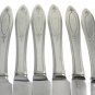 Monogrammed Dinner Knives T Silverplate Oneida Adam 1917 Vintage Flatware Ornate Elegant Set 6