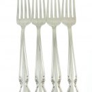 Rogers Bro Silverplate Dinner Forks 1952 Daybreak Elegant Lady Set 4 Vintage Replacement Flatware