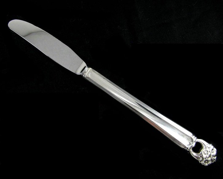 Rogers Eternally Yours Silverplate Dinner Grille Knife 4 Vintage Flatware Flower International