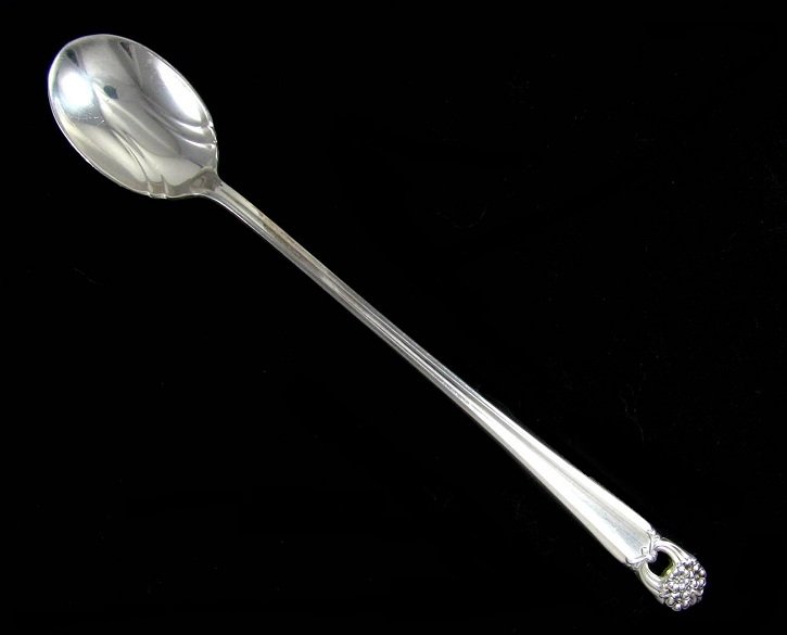 Rogers Eternally Yours Iced Tea Spoons 2 Silverplate Vintage Flatware Flower 1941 Ornate