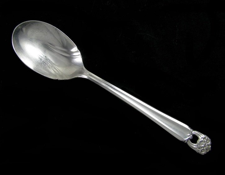 Rogers Eternally Yours Silverplate Sugar Condiment Spoons Set 2 Ornate Vintage Serving Replacement