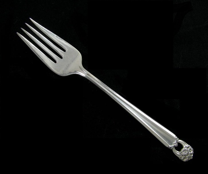 Eternally Yours Salad Forks 4 Dinner Flatware Rogers Flower Vintage Ornate Replacement