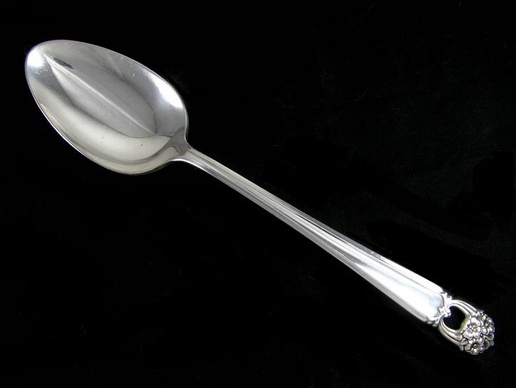 Eternally Yours Dinner Spoon Teaspoon Rogers Silverplate Set 2 Vintage Ornate Replacement Flatware